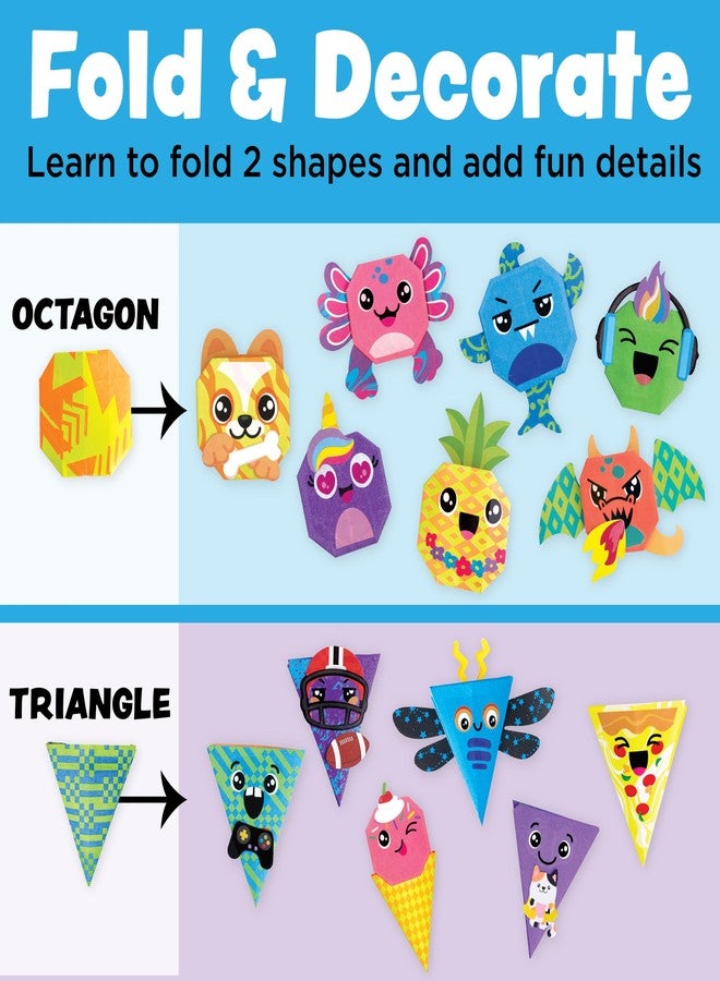 Creativity for Kids Origami Squishies Kit | Fold, Decorate & Squish 24 Bright Paper Creations | DIY Arts & Crafts for Kids to Build STEAM Skills & Creativity (Ages 7+) - Image 4